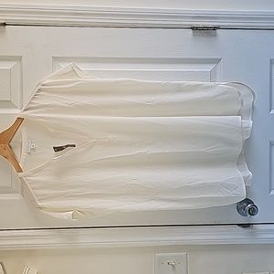 J. Jill Sheer Shortsleeve Tunic M Cream